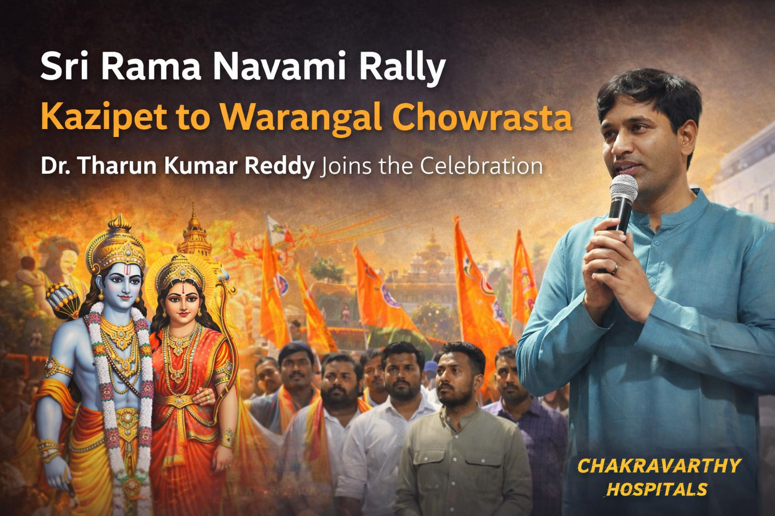 Sri Rama Navami Rally from Kazipet to Warangal Chowrasta: A Grand Celebration of Unity and Devotion